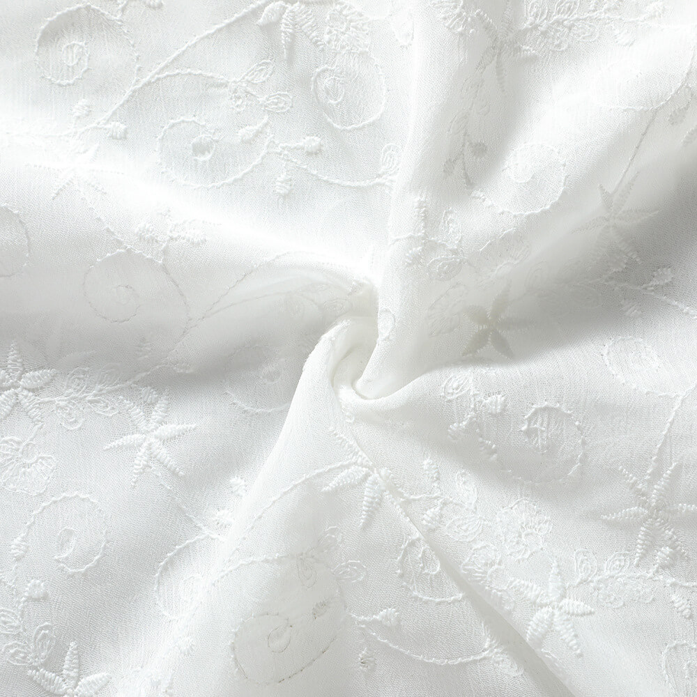 Embroidered Lace Milk Silk Dress Embroidered Fabric for Women's Wear W 3